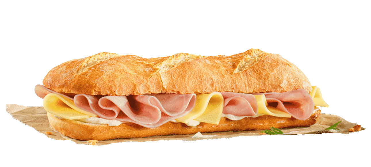 Bauernbaguette mit Schinken & Gouda