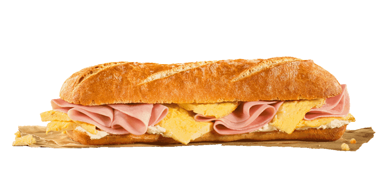 Bauernbaguette mit Omlette & Schinken
