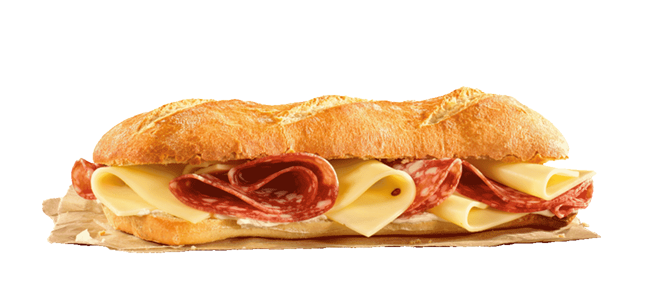 Bauernbaguette mit Salami & Gouda