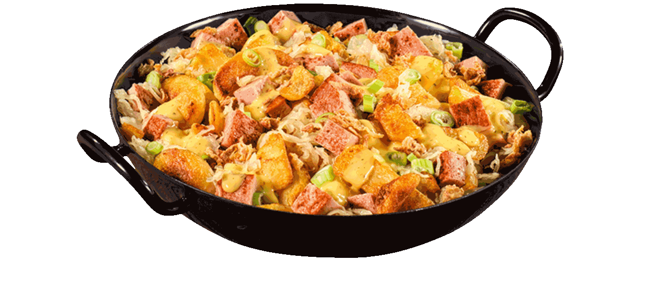 Bayerische Leberkäse Pfanne