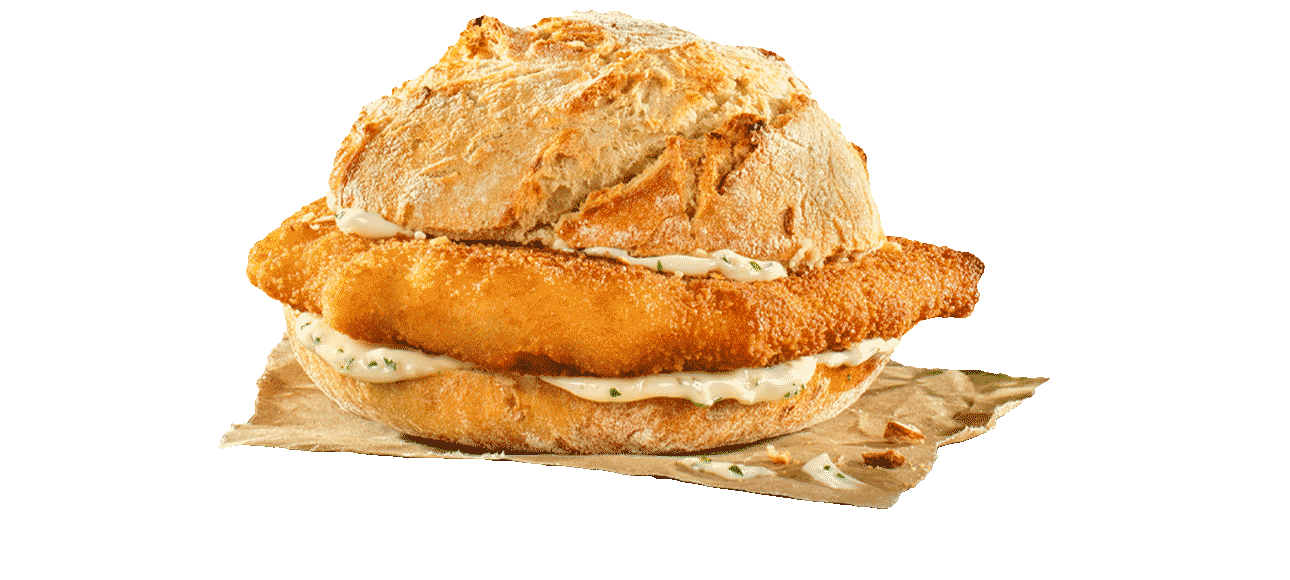 Hähnchenschnitzel im Kartoffelbrötchen