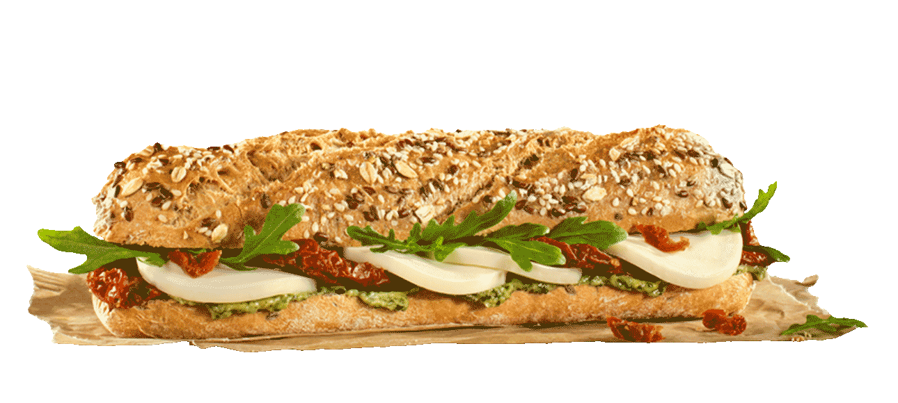 Körnerbaguette mit Tomate & Mozzarella