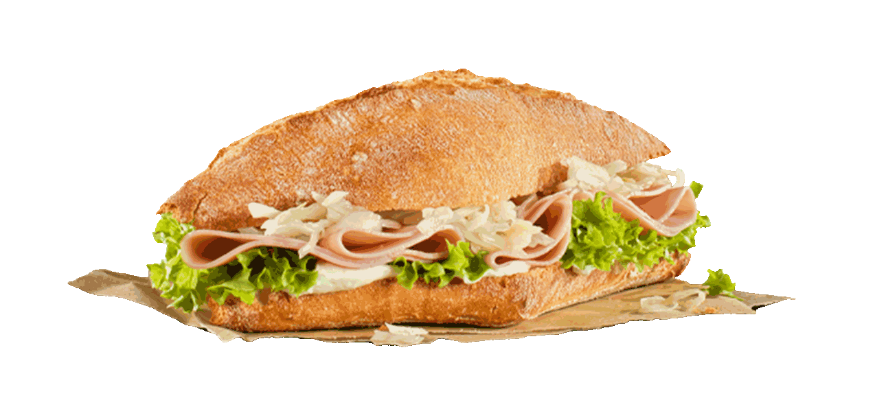 Landbrötchen mit Schinken & Krautsalat
