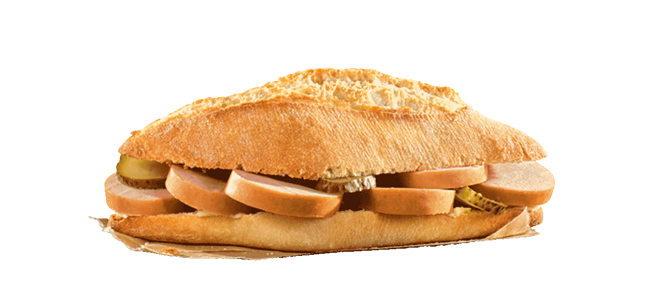 Landbrötchen mit Fleischwurst