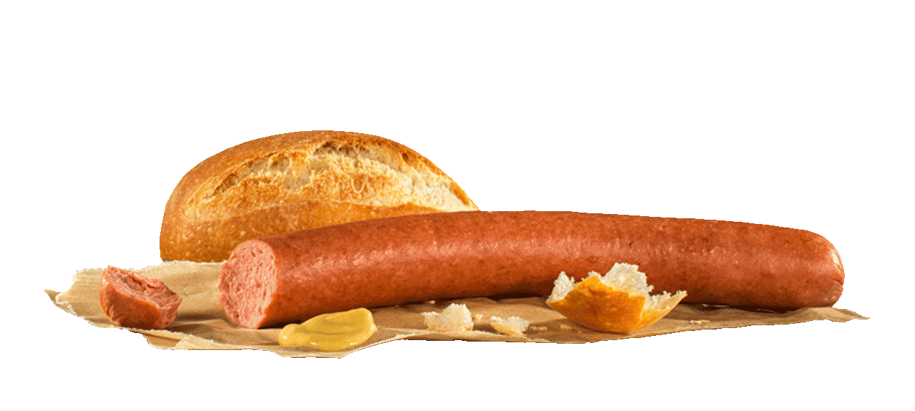 Rindswurst mit Bäckerbrötchen